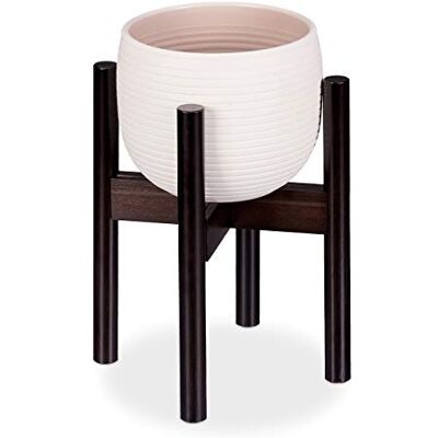 Relaxdays bamboe standaard, individuele instelling, voor bloempotten tot 32 cm, H: 35,5 cm, bruin, 1 element Relaxdays bamboe standaard, individuele instelling, voor bloempotten tot 32 cm, H: 35,5 cm, bruin, 1 element