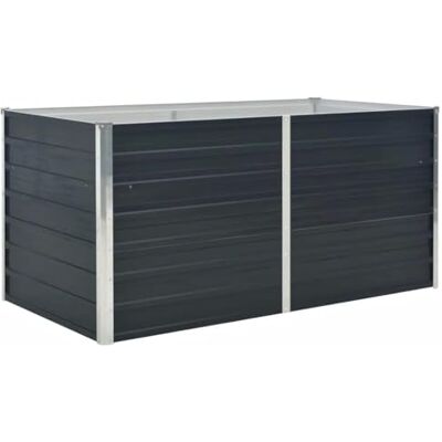 vidaXL Jardinière surélevée Anthracite 160x80x77 cm Acier galvanisé vidaXL Jardinière surélevée Anthracite 160x80x77 cm Acier galvanisé