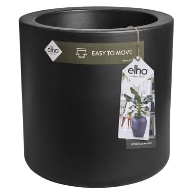 Elho Pure Cilinder Wheels 50 bloempot zwart Ø 49,5 x H 50 cm, geschikt voor binnen en buiten Elho Pure Cilinder Wheels 50 bloempot zwart Ø 49,5 x H 50 cm, geschikt voor binnen en buiten