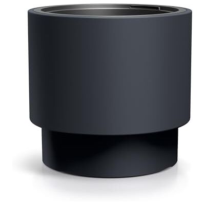 Spetebo XL bloempot rond kunststof met voet, 47 x 44 cm, antraciet design bloempot met planteninzetstuk, tuinpot Spetebo XL bloempot rond kunststof met voet, 47 x 44 cm, antraciet design bloempot met planteninzetstuk, tuinpot
