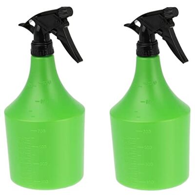 Relaxdays Spuitfles 1 l, 2 stuks, planten, spray, bloemen, tuinieren, verstuiver, schaalverdeling, irrigatie, groen/zwart Relaxdays Spuitfles 1 l, 2 stuks, planten, spray, bloemen, tuinieren, verstuiver, schaalverdeling, irrigatie, groen/zwart
