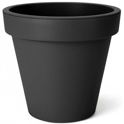 Spetebo Ronde bloempot uit kunststof, XXL, 58 cm, antraciet, voor buiten en binnen Spetebo Ronde bloempot uit kunststof, XXL, 58 cm, antraciet, voor buiten en binnen