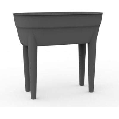 EDA Hoge bloembak Osaka 48 L Wateropslagzone Poten met afvoerstop Metalen verstevigingsstang 77,1 x 37,6 x 68 cm Antracietgrijs EDA Hoge bloembak Osaka 48 L Wateropslagzone Poten met afvoerstop Metalen verstevigingsstang 77,1 x 37,6 x 68 cm Antracietgrijs