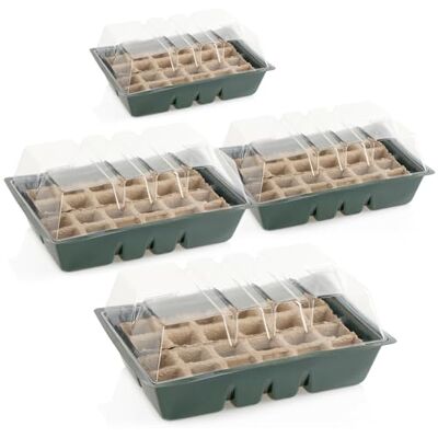 com-four ® 4 x broeikas voor binnen, plantenteelt, kweekset com-four ® 4 x broeikas voor binnen, plantenteelt, kweekset
