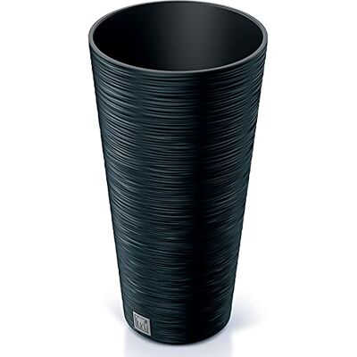 Prosperplast Antraciet pot met reservoir, collectie Furu, 30 x 30 x 57,5 cm, inhoud 15 l Prosperplast Antraciet pot met reservoir, collectie Furu, 30 x 30 x 57,5 cm, inhoud 15 l