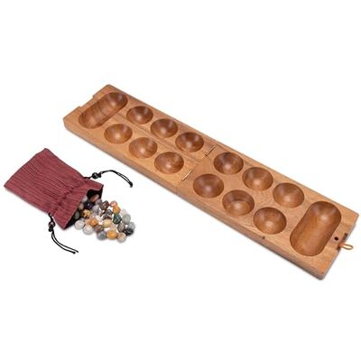 LOGOPLAY Kalaha GR. L – Hus – Bao – bonenspel – edelstenenset – houten zaden LOGOPLAY Kalaha GR. L – Hus – Bao – bonenspel – edelstenenset – houten zaden