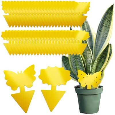 com-four 50 x gele vliegenvallen voor binnen en buiten, decoratieve lijmval tegen vliegen en bladluizen, zelfklevende insectenvallen (50 stuks, vliegenval) com-four 50 x gele vliegenvallen voor binnen en buiten, decoratieve lijmval tegen vliegen en bladluizen, zelfklevende insectenvallen (50 stuks, vliegenval)