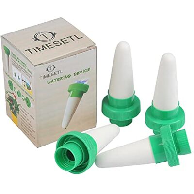 TIMESETL Automatische waterirrigatieplant, irrigatieset, druppel, 4 stuks, automatische irrigatie voor potplanten, keramische kop, irrigatiedruppel voor tuin, planten TIMESETL Automatische waterirrigatieplant, irrigatieset, druppel, 4 stuks, automatische irrigatie voor potplanten, keramische kop, irrigatiedruppel voor tuin, planten
