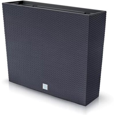 Prosperplast Plantenbak voor balkon, afmetingen 580 x 180 x 498 mm, antraciet, rotan kunststof Prosperplast Plantenbak voor balkon, afmetingen 580 x 180 x 498 mm, antraciet, rotan kunststof