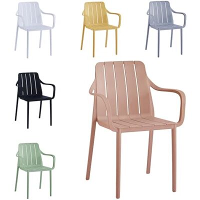 VORTIVO Stapelbare tuinstoel, hoogwaardige tuinstoel, tuinstoel, roze, weerbestendig, uv-bestendig, belastbaar tot 200 kg, voor balkon, terras en eetkamer VORTIVO Stapelbare tuinstoel, hoogwaardige tuinstoel, tuinstoel, roze, weerbestendig, uv-bestendig, belastbaar tot 200 kg, voor balkon, terras en eetkamer