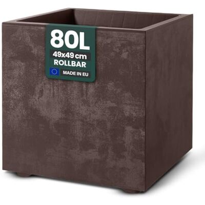 Kreher Plantenbak XL Millennium in verschillende formaten en kleuren. Prachtige natuursteenlook bruin of antraciet! Van robuust kunststof (80 liter bruin) Kreher Plantenbak XL Millennium in verschillende formaten en kleuren. Prachtige natuursteenlook bruin of antraciet! Van robuust kunststof (80 liter bruin)