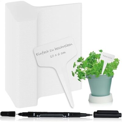 com-four ® 100 x plantenetiketten met dubbele punt Steeketiketten 10 cm voor kamers, balkons, tuinen, plantenstoppers om te beschrijven com-four ® 100 x plantenetiketten met dubbele punt Steeketiketten 10 cm voor kamers, balkons, tuinen, plantenstoppers om te beschrijven