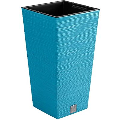 Prosperplast Bloempot, Scandinavisch blauw met reservoir, FURU collectie, 39,5 x 39,5 x 75,5 cm, inhoud 37 liter. Prosperplast Bloempot, Scandinavisch blauw met reservoir, FURU collectie, 39,5 x 39,5 x 75,5 cm, inhoud 37 liter.