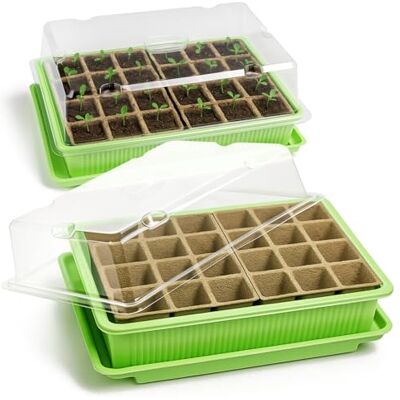 com-four ® 2 x mini-broeikas voor het planten van zaden, mini-broeikas voor 48 planten mini-groentetuin voor binnenshuis, 26,5 x 19,5 x 10,5 cm (2 stuks kamerkas) com-four ® 2 x mini-broeikas voor het planten van zaden, mini-broeikas voor 48 planten mini-groentetuin voor binnenshuis, 26,5 x 19,5 x 10,5 cm (2 stuks kamerkas)