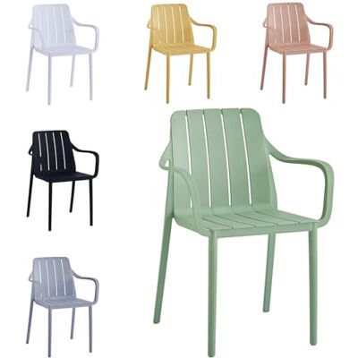 VORTIVO Stapelbare tuinstoel, hoogwaardige tuinstoel, groen, weerbestendig, uv-bestendig, belastbaar tot 200 kg, voor balkon, terras en eetkamer VORTIVO Stapelbare tuinstoel, hoogwaardige tuinstoel, groen, weerbestendig, uv-bestendig, belastbaar tot 200 kg, voor balkon, terras en eetkamer