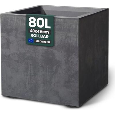 Kreher Plantenbak XL Millennium in verschillende formaten en kleuren. Prachtige natuursteenlook bruin of antraciet! Van robuust kunststof (80 liter antraciet) Kreher Plantenbak XL Millennium in verschillende formaten en kleuren. Prachtige natuursteenlook bruin of antraciet! Van robuust kunststof (80 liter antraciet)