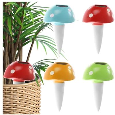 com-four ® 4x automatische bewatering voor kamerplanten waterdispenser voor planten kleikegels voor het bewateren van bloemen hydrospikes (04 stuks champignons) com-four ® 4x automatische bewatering voor kamerplanten waterdispenser voor planten kleikegels voor het bewateren van bloemen hydrospikes (04 stuks champignons)