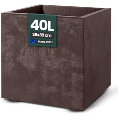 Kreher Plantenbak XL Millennium in verschillende formaten en kleuren. Prachtige natuursteenlook bruin of antraciet! Van robuust kunststof (40 liter bruin) Kreher Plantenbak XL Millennium in verschillende formaten en kleuren. Prachtige natuursteenlook bruin of antraciet! Van robuust kunststof (40 liter bruin)