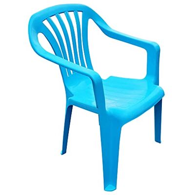 Fachhandel Plus Stapelbare tuinstoel voor kinderen, eendelig, kleur naar keuze, kleur: lichtblauw Fachhandel Plus Stapelbare tuinstoel voor kinderen, eendelig, kleur naar keuze, kleur: lichtblauw