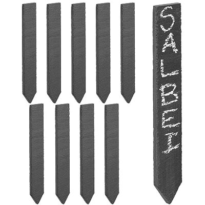 Relaxdays Set van 10 plantenpennen Voor tuin en kruiden 20 x 3 cm leisteen antraciet Relaxdays Set van 10 plantenpennen Voor tuin en kruiden 20 x 3 cm leisteen antraciet