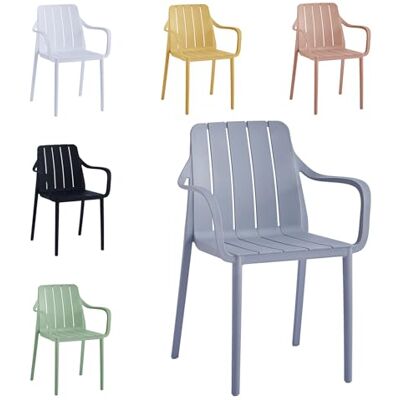VORTIVO Stapelbare tuinstoel, hoogwaardige tuinstoel, grijs, weerbestendig, uv-bestendig, belastbaar tot 200 kg, voor balkon, terras en eetkamer VORTIVO Stapelbare tuinstoel, hoogwaardige tuinstoel, grijs, weerbestendig, uv-bestendig, belastbaar tot 200 kg, voor balkon, terras en eetkamer