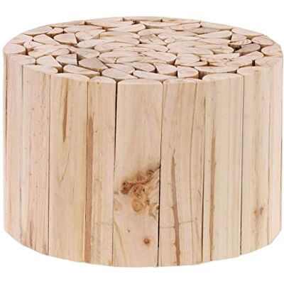 Relaxdays Natuurlijke houten ronde kruk voor bloempotten, bloempot, bloemstandaard H x D: 20 x 30 cm, naturel Relaxdays Natuurlijke houten ronde kruk voor bloempotten, bloempot, bloemstandaard H x D: 20 x 30 cm, naturel