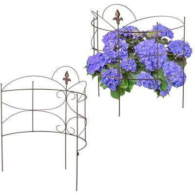 Relaxdays Set van 2 plantenstandaard voor klimplanten, pioenrozen en hortensia's, metaal, bruin, 59,5 x 53 cm Relaxdays Set van 2 plantenstandaard voor klimplanten, pioenrozen en hortensia's, metaal, bruin, 59,5 x 53 cm