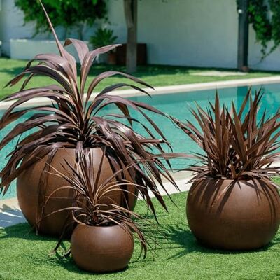 newgarden Dalia Ronde bloempot voor bloemen en planten, zeer resistent voor buiten, verschillende maten beschikbaar, inclusief waterafvoerreservoir, gemaakt van polyethyleen in Spanje newgarden Dalia Ronde bloempot voor bloemen en planten, zeer resistent voor buiten, verschillende maten beschikbaar, inclusief waterafvoerreservoir, gemaakt van polyethyleen in Spanje
