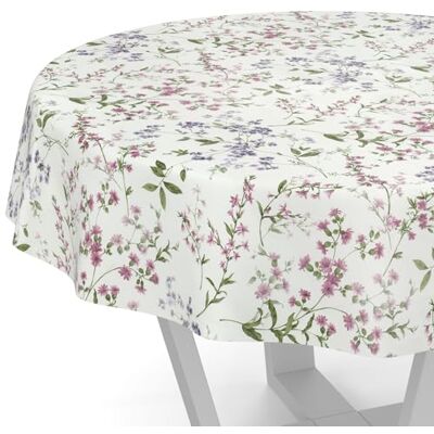 ANRO Afwasbaar tafelzeil, tuintafelkleed, bloemenmotief, rond, 140 cm, afgesneden rand ANRO Afwasbaar tafelzeil, tuintafelkleed, bloemenmotief, rond, 140 cm, afgesneden rand