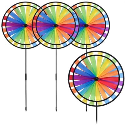 com-four ® 4 Moulin à Vent Arc en Ciel pour Jardin com-four ® 4 Moulin à Vent Arc en Ciel pour Jardin
