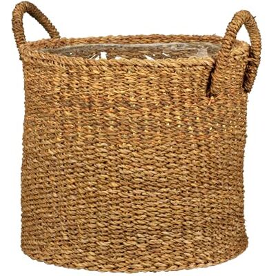 scheurich Zeegras 23, plantenmand met handgrepen van zeegras, kleur: groef, diameter 24 cm, hoogte 20 cm, inhoud: 7,5 liter scheurich Zeegras 23, plantenmand met handgrepen van zeegras, kleur: groef, diameter 24 cm, hoogte 20 cm, inhoud: 7,5 liter