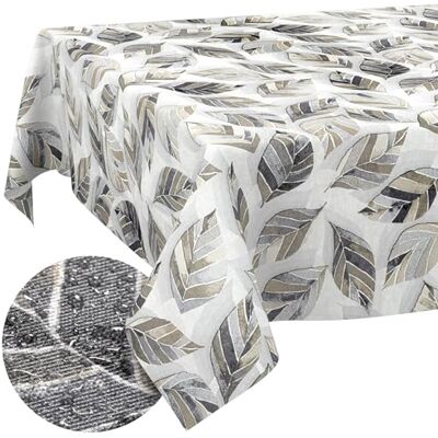 ANRO Nappe enduite Feuilles 280x140 cm extérieur imperméable linge de table en tissu enduit – lavable à 30 °C – idéale pour jardin, terrasse et salle à manger ANRO Nappe enduite Feuilles 280x140 cm extérieur imperméable linge de table en tissu enduit – lavable à 30 °C – idéale pour jardin, terrasse et salle à manger