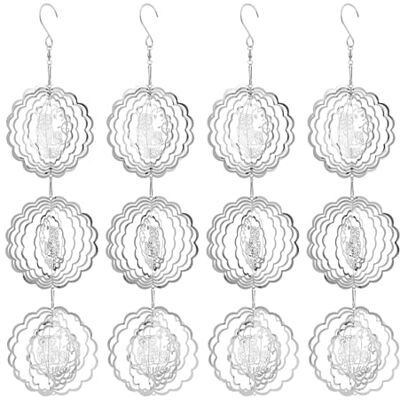 HuhWafee 4 stuks vogelafweermiddelen Metalen reflectoren Voor balkon en tuin HuhWafee 4 stuks vogelafweermiddelen Metalen reflectoren Voor balkon en tuin