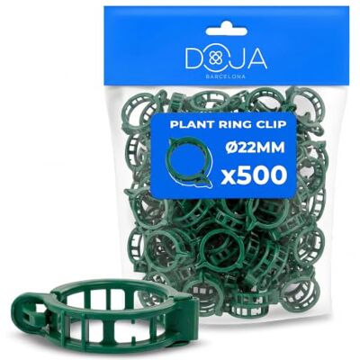 DOJA Barcelona 500 stuks plantenclips, Ø 22 mm, kunststof, herbruikbaar, plantenstandaard, tomatensteunen, eenvoudig te bedienen, tomatenclip, tomatenclip, bevestiging van DOJA Barcelona 500 stuks plantenclips, Ø 22 mm, kunststof, herbruikbaar, plantenstandaard, tomatensteunen, eenvoudig te bedienen, tomatenclip, tomatenclip, bevestiging van