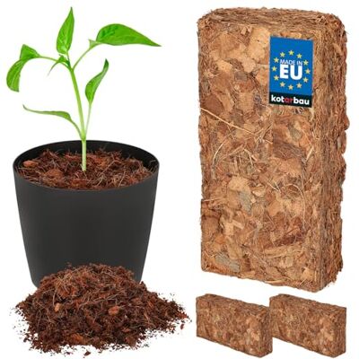 KOTARBAU Kokosgrond, natuurlijk, turfvrij, voor planten en terraria, 2 x 500 g, 10 liter kokosvezel KOTARBAU Kokosgrond, natuurlijk, turfvrij, voor planten en terraria, 2 x 500 g, 10 liter kokosvezel