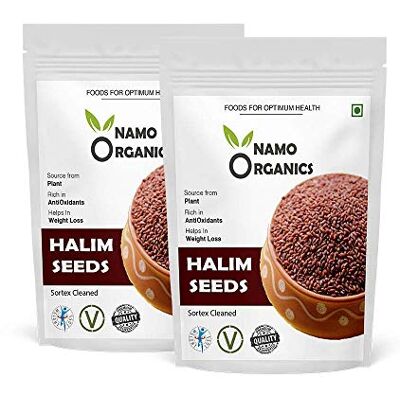 PKD Namo Organics 1800 Gm Organic Halim Aliv Seeds voor Eating & Haargroei (Super Saver Pack) PKD Namo Organics 1800 Gm Organic Halim Aliv Seeds voor Eating & Haargroei (Super Saver Pack)