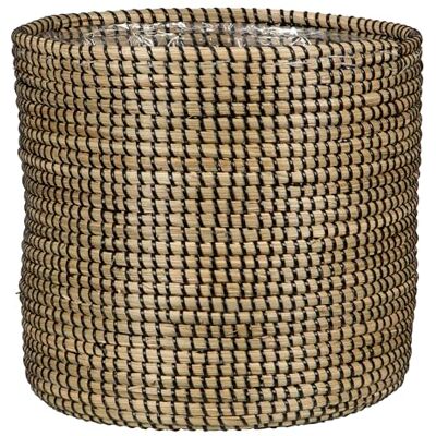 scheurich Bloempot van zeegras, zwart, 24 cm scheurich Bloempot van zeegras, zwart, 24 cm