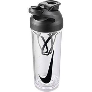 Nike Unisex Volwassen TR HYPERCHARGE Shaker Bottle Drinkfles, helder/zwart/zwart, 709 ml Nike Unisex Volwassen TR HYPERCHARGE Shaker Bottle Drinkfles, helder/zwart/zwart, 709 ml