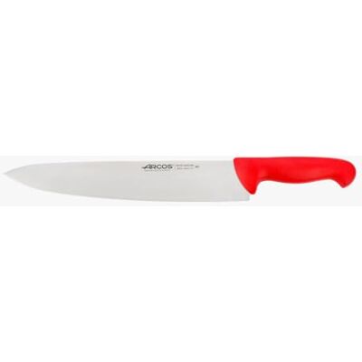 Arcos Professioneel koksmes, lemmet van 300 mm NITRUM roestvrij staal, duurzaamheid en precisie, rood polypropyleen handvat, serie 2900 Arcos Professioneel koksmes, lemmet van 300 mm NITRUM roestvrij staal, duurzaamheid en precisie, rood polypropyleen handvat, serie 2900