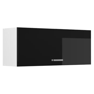 Vicco Elément haut de cuisine "R-Line", Noir Haute brillance/Blanc 100 cm Porte s'ouvrant vers le haut · 1 Tablette · Profondeur – 31 cm · Librement combinable · ✓ Rangement pratique Vicco Elément haut de cuisine "R-Line", Noir Haute brillance/Blanc 100 cm Porte s'ouvrant vers le haut · 1 Tablette · Profondeur – 31 cm · Librement combinable · ✓ Rangement pratique