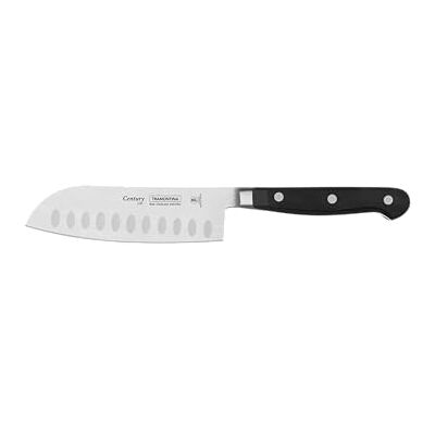 Tramontina Santoku Century mes, 13 cm, zeer scherp, roestvrij staal DIN 1.4110, zwart Tramontina Santoku Century mes, 13 cm, zeer scherp, roestvrij staal DIN 1.4110, zwart