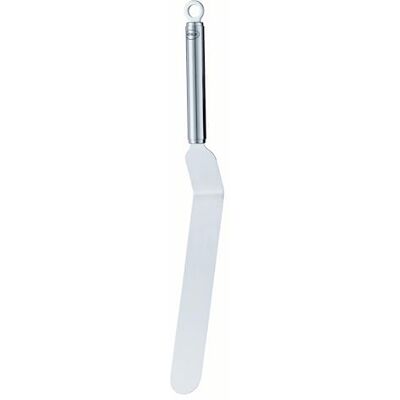 RÖSLE Gebogen spatel, schuin palet voor het verspreiden van toppers en crèmes en het verwijderen van taarten uit de vorm, zilverkleurig, 38 cm RÖSLE Gebogen spatel, schuin palet voor het verspreiden van toppers en crèmes en het verwijderen van taarten uit de vorm, zilverkleurig, 38 cm