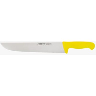 Arcos Serie 2900, slagersmes, vleesmes, steakmes, lemmet van roestvrij staal, nitrum 300 mm, handvat van polypropyleen, kleur geel Arcos Serie 2900, slagersmes, vleesmes, steakmes, lemmet van roestvrij staal, nitrum 300 mm, handvat van polypropyleen, kleur geel
