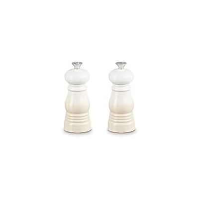 Le Creuset Zout- en pepermolenset, keramisch mechanisme, meringue, 44900117160000 Le Creuset Zout- en pepermolenset, keramisch mechanisme, meringue, 44900117160000