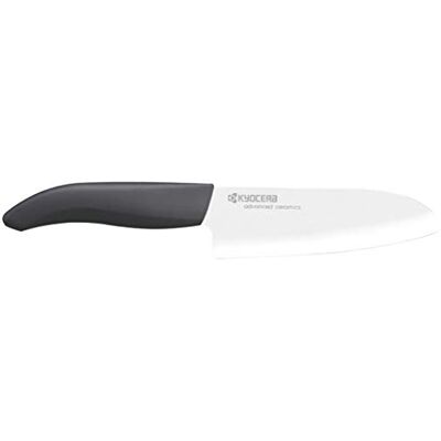 Kyocera keramisch mes, Santoku mes, suikerriet bioplastic handvat, 14 cm lemmet, zirkonia keramisch mes, met de hand geslepen, extreem scherp, FK-140 WH-BK NATUUR Kyocera keramisch mes, Santoku mes, suikerriet bioplastic handvat, 14 cm lemmet, zirkonia keramisch mes, met de hand geslepen, extreem scherp, FK-140 WH-BK NATUUR