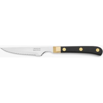 Arcos Steakmessen – lemmet van nitrumstaal, handvat van polyoxymethyleen (POM) – ideaal voor het snijden van vlees met gemak – zwart en goud, serie Regia Arcos Steakmessen – lemmet van nitrumstaal, handvat van polyoxymethyleen (POM) – ideaal voor het snijden van vlees met gemak – zwart en goud, serie Regia