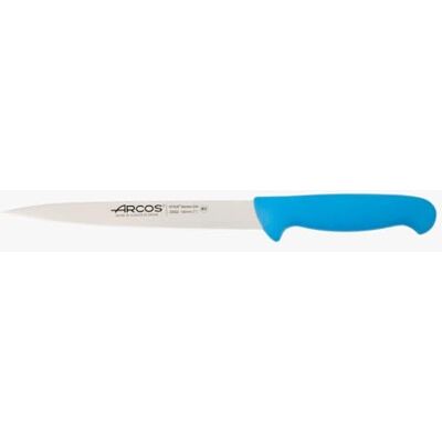 Arcos Serie 2900, semi-flexibel fileermes, lemmet van nitrum-roestvrij staal, 190 mm, handvat van polypropyleen, blauw Arcos Serie 2900, semi-flexibel fileermes, lemmet van nitrum-roestvrij staal, 190 mm, handvat van polypropyleen, blauw