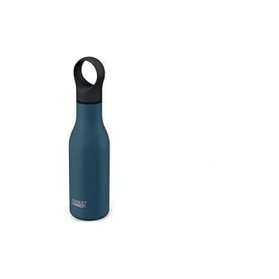 Joseph Joseph Loop Roestvrijstalen thermosfles voor werk, sportschool, reizen, 500 ml, blauw Joseph Joseph Loop Roestvrijstalen thermosfles voor werk, sportschool, reizen, 500 ml, blauw