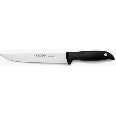 Arcos Serie Menorca Keukenmes – lemmet van nitrum roestvrij staal 190 mm – handvat van polypropyleen, kleur zwart Arcos Serie Menorca Keukenmes – lemmet van nitrum roestvrij staal 190 mm – handvat van polypropyleen, kleur zwart