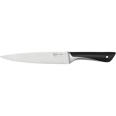 Tefal Jamie Oliver by K26702 vlees-/hammes, 20 cm, hoge snijprestaties, onderscheidend design, robuuste en duurzame messen, roestvrij staal/zwart Tefal Jamie Oliver by K26702 vlees-/hammes, 20 cm, hoge snijprestaties, onderscheidend design, robuuste en duurzame messen, roestvrij staal/zwart